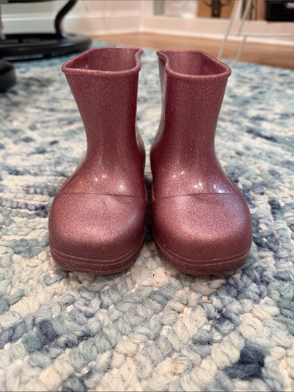 Mini Melissa Pink Glitter Rainboots